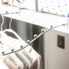 Colgador de Ropa para Mesita de Noche de Dormitorio Estante de Almacenamiento Perchero Red Anti-robo Gancho para Secar Colgador de Mesita de Noche