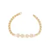 Pulsera de moda europea y americana Xuping de lujo ligero con incrustaciones de piedras preciosas artificiales, diseño geométrico cuadrado joyería transfronteriza para mujer