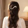 Pinza de pelo elegante para mujer, pinza de torsión de alta gama para la parte posterior de la cabeza, pasador floral, accesorio para el cabello, pinza de pico de pato