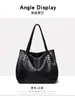 Bolsa feminina vintage de alta qualidade, grande capacidade, luxo leve transfronteiriço, nova moda popular, bolsa casual de ombro e sob o braço