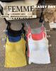Verão Branco Alça Dupla Alça de Ombro Sling Colete Cinto Peitoral Almofada Fio Verão Dopamina Exterior Desgaste Top Feminino Slim 296