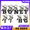 Llavero de Acero Inoxidable con Colgantes de 26 Letras, Accesorios para Bolsos, Colgante para Llavero, Joyería Coreana Estilo Goteo de Aceite al por Mayor