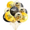 Set de Globos con Confeti Negro Dorado para 16 18 30 40 50 60 Años Combinación Decoración para Fiesta de Cumpleaños de Adultos