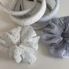 Nuevo Anillo para el Cabello de Rayas a Cuadros con Remaches Brillantes Cuerda para el Cabello de Moda Dulce Banda para el Cabello Bola Atada Accesorios para el Cabello