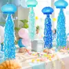 Novo Conjunto de Decoração Lanternas Água-viva Lanternas de Papel Decorações Penduradas Aniversário Berçário Tema Oceano Adereços de Decoração