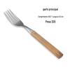 Conjunto de três peças de cabo de madeira faca de comida ocidental, garfo e colher 304 aço inoxidável ins estilo tableware faca de bife doméstico e terno garfo
