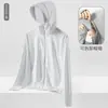 Roupa de Proteção Solar de Seda de Gelo para Homens 2026 Nova Primavera e Verão Anti-UV Respirável Jaqueta Fina Roupa de Proteção Solar para Homens