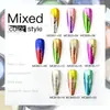 Pó Mágico Espelhado para Nail Art Pó Dourado Titânio de Alto Brilho Ondulação Dourada Luxuosa Pó Espelhado Ultra Brilhante Caixa de Acessórios para Nail Art Conjunto Embalado