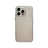 Adequado para Apple 18Promax Gaze de Pena Brilhante Ondulado Textura Fosca iPhone Celular Android Capa Macia e Dura Personalização UV