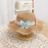 Sombrero de paja de princesa a prueba de sol para niña pequeña de verano, sombrero de pescador a prueba de sol para bebé niña de verano, bolsa para niños padre-hijo