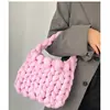 Nueva bolsa de terciopelo, bolsa tejida a mano DIY, bolso de mano de hilo hilado con núcleo de terciopelo de cristal, procesamiento personalizado y venta al por mayor OEM