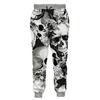 Pantalones Casuales Rectos Sueltos con Estampado Digital 3D de Calavera con Llamas y Esqueleto para Hombres y Mujeres, Pantalones de Chándal Chrome Hearts