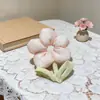 Presilha de Cabelo com Sino de Vento Flor, Tiara Floral Doce de Primavera, Elástico para Coque Infantil, Acessório de Cabelo com Fita