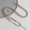 Cordón para Collar Tejido a Mano de Ágata Roja y Jade de Campo para Hombres y Mujeres, Cuerda con Colgante de Cera de Abeja DIY Combinación Libre Cuerda Cómoda