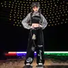Disfraces de Baile Jazz para Niñas Hip-Hop Niñas Trajes de Baile de Vientre con Lentejuelas Modernos para Grupos de Chicas Disfraces de Pasarela Urbana