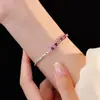 Pulseira Versátil de Prata de Lei S925 com Bola de Zircônia Cintilante Joias de Nicho Elegantes Pulseira Simples de Diamantes Pequenos Acessórios de Moda
