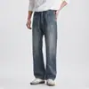 Calça jeans Yizhi 13,3 oz perna reta afunilada micro para homens, novo estilo de jeans outono e inverno 2026, calça casual americana