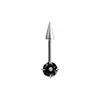 Aleación de Titanio G23 Zircón de Color 5A Cono Puntiagudo Espiral Zircón Aretes para Labio Accesorios Rosca Interna Aretes para Mujer Joyería