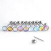 Filme Flash Gotejamento de Óleo Unha da Língua Gradiente Multicolorido F136 Liga de Titânio Joia para Piercing Corporal Masculino e Feminino Joia para Língua