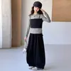 Conjunto de Ropa de Otoño Nuevo para Niñas 2026, Moda Infantil Casual Elegante Falso Dos Piezas Moda Ropa de Otoño para Niñas Tendencia