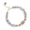 Pulseira de Pedra da Lua Cinza feminina design de nicho ins pulseira de cristal presente de aniversário para amigas sense