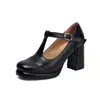 Fábrica de Comercio Exterior Zapatos de Mujer Plataforma con Tira en T Tacón Grueso Zapatos de Salón Mary Janes Primavera y Otoño Tacones Altos Zapatos de Mujer Tallas Grandes y Pequeñas Comercio Exterior 7