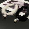 Super hada Otoño e Invierno nuevo collar de perlas copo de nieve de piel de visón para mujer diseño avanzado gargantilla cadena clavicular moda