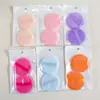 Esponja de Terciopelo de Doble Cara para Polvos Sueltos Algodón Suave Redonda Grande Terciopelo de Cristal Polvo Seco Polvo de Miel Set de Esponjas de Terciopelo para Maquillaje