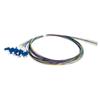 Cabo de Fibra Óptica Pigtail Monomodo de 12 Fibras de Grau Telecom com Conector LC, Cabeça Quadrada Pequena Estilo Fita, Cabo de Patch Cord de Fibra Óptica, Cabo de Conexão para Transmissão, Cabo Drop