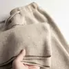 Nuevos Pantalones de Punto Suave de Lana de Cintura Alta para Otoño e Invierno, Pantalones Largos de Cachemir Rectos Versátiles para Figuras Pequeñas