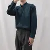 Camisa de Chifón Ligera para Mujer, Manga Larga, Holgada, Moderna, Madura, sin Planchar, con Caída, Sedosa, Color Sólido, Negro y Blanco