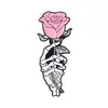 Broche Creativo Europeo y Americano de Calavera Rosa de Aleación Amor Caja de Leche Forma de Calavera Insignia de Pin de Aleación Accesorios