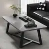 Mesa de centro para sala de estar para uso doméstico, elegante mesa de centro retangular de pedra para sofá de escritório, multifuncional de tamanho pequeno