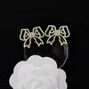 Pendientes de alta calidad para todo tipo de atuendos, pendientes de moda para hombres y mujeres, letras de pedrería, todo a juego, pasador de plata s925, accesorios de aleación