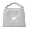Bolsa Fofa para Lancheira de Estudante, Bolsa de Mão, Lancheira Térmica, Lona, Trabalhador de Escritório com Arroz, Simples, Grande Capacidade, À Prova d'Água