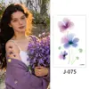 Pequeñas Pegatinas de Tatuaje Serie de Flores Acuarela Fresca Fotografía de Disfraces Impermeables Sudor Duraderas para Muñeca y Tobillo