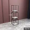 Estante de Flores para Piso Nórdico Transfronterizo Sala de Estar Mármol de Imitación Estante de Almacenamiento de Múltiples Capas Marco de Metal Hotel Baño Estante de Almacenamiento