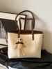 Bolsa de Grande Capacidade para Mulheres 2026 Nova Moda Cor Color-Blocking Bolsa de Ombro Moda de Alto Padrão Bolsa para o Dia a Dia Bolsa Tote Versátil