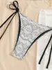 Bikini Nuevo 2025 Transfronterizo Europeo y Americano Amazon Estampado Triangular Sexy Bikini Dividido Traje de Baño Traje de Baño para Mujeres