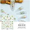 Novos Adesivos de Unha Jelly para Nail Art DIY Borboleta Branca Pequenos Adesivos Coração com Folha de Ouro em Relevo Adesivos para Unhas