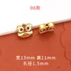 Accesorios dorados de alta retención de color para joyería DIY, colgante de león cloisonné en oro antiguo, cuentas espaciadoras, pulsera y colgantes decorativos