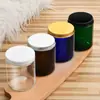 Tapa de Aluminio Marrón con Borde Enrollado, Taza de Aromaterapia, Taza para Velas de Aceite Esencial, Botella Difusora de Vidrio Transparente, Adorno para Eliminar Olores del Baño