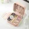 Suministro Directo Transfronterizo Caja de Almacenamiento de Joyería Simple Estilo Ins Almacenamiento Portátil para Viaje para Aretes, Collares, Anillos y Joyero