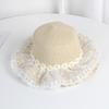 Chapéu de guarda-sol infantil de verão Chapéu de palha Chapéu de praia de fadas Meninas 'Big Brim Sun Hat Bag Set
