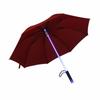 Paraguas LED de media caña con luz, Paraguas recto de fibra de luz creativo colorido, Tela de impacto, Paraguas publicitario luminoso