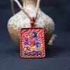 Venta Directa de Fabricante: Cadena de Suéter, Cadena para Clavícula, Colgante de Collar de Cinabrio Pintado con Ocho Budas Auspiciosos de Alto Contenido para Hombres y Mujeres