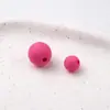 8mm-12mm Pintura con Sensación de Goma Esmerilada Perforada Redonda Cuentas Pulsera Acrílica Materiales para Joyería DIY Accesorios