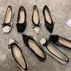 Zapatos Planos Transpirables de Malla con Punta Cuadrada y Suela Suave 2026 Estilo de Noche Primavera/Verano Lunares Lazo Planos Zapatos de Barco para Mujer