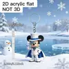Novo pingente de chaveiro, pingente de chave de carro, pingente decorativo transfronteiriço, pingente plano acrílico Stitch para mochila