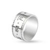 Anillo Vintage Dominante de Plata Pura S999 Joyería de Plata Punk Anillo de Texto en Relieve Anillo Unisex Nicho Estilo Europeo y Americano
